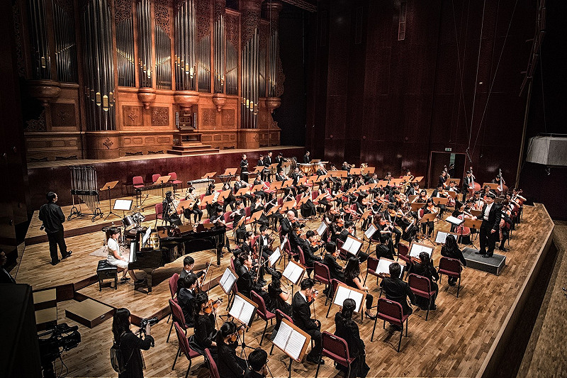 7月8日(日)晚間7時30分於龍潭運動公園，由龍潭愛樂管弦樂團帶來音樂盛宴《桃園結藝》。   圖：桃園市政府/提供