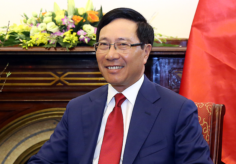 越南副總理兼外交部長范平明訪問印度，全力拉攏印度一起抗衡中國。   圖：翻攝范平明官網VGP/Hải Minh