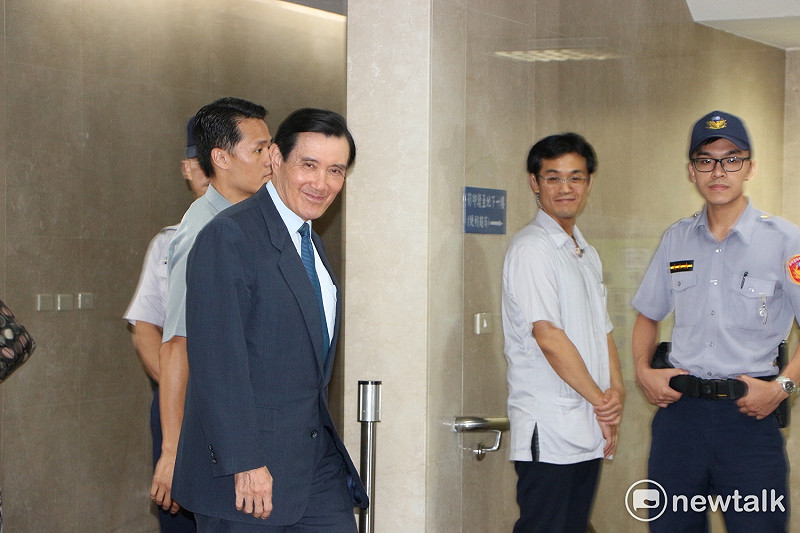 馬英九出庭後受訪表示，自己是無罪的。   圖：廖品瑄/攝