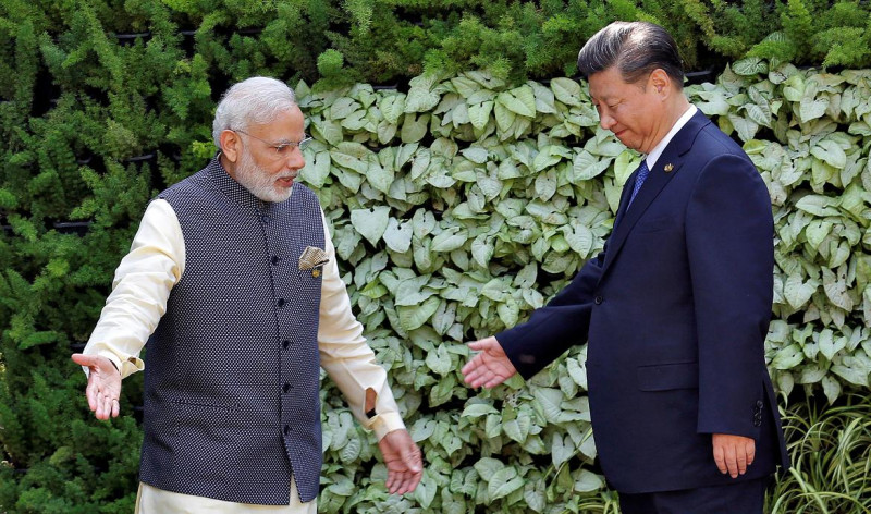 印度現任總理莫迪(Narendra Modi)在2014年上台後，積極採取作為抵擋中國。   圖：達志影像/路透社資料照片
