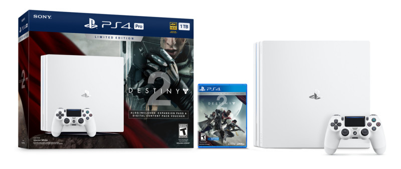 本次推出的PS4 Pro新機，將會有遊戲《天命2》的限定同捆包。   圖：翻攝自SONY