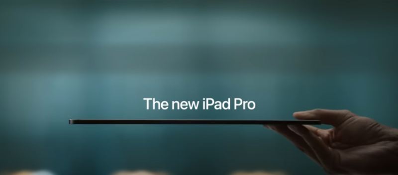 蘋果近期發表了新款 iPad Pro，搭載了 M4 晶片和 OLED 顯示器，並且發布了《Crush》宣傳影片介紹iPad Pro新功能。   圖：翻攝自蘋果Youtube