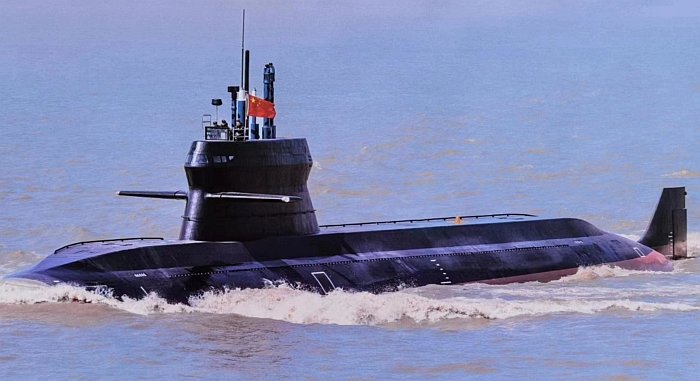 中國開發新型 041型潛艇的傳言在網路不斷出現。   圖：翻攝自極光 X（前推特）帳號