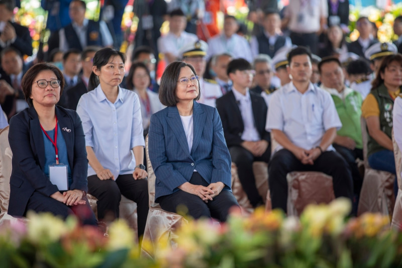 蔡英文前往高雄出席國家船模實驗室動土典禮。   圖：總統府/提供