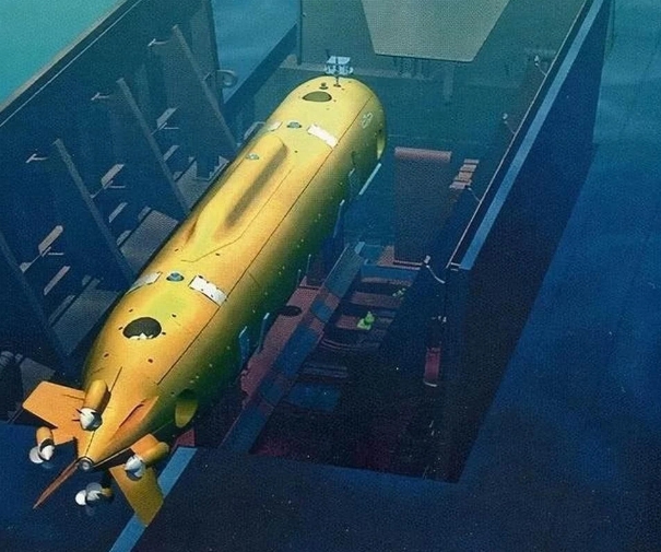  波塞頓核魚雷於水下釋放示意圖。 圖 : 翻攝自杜文龍 