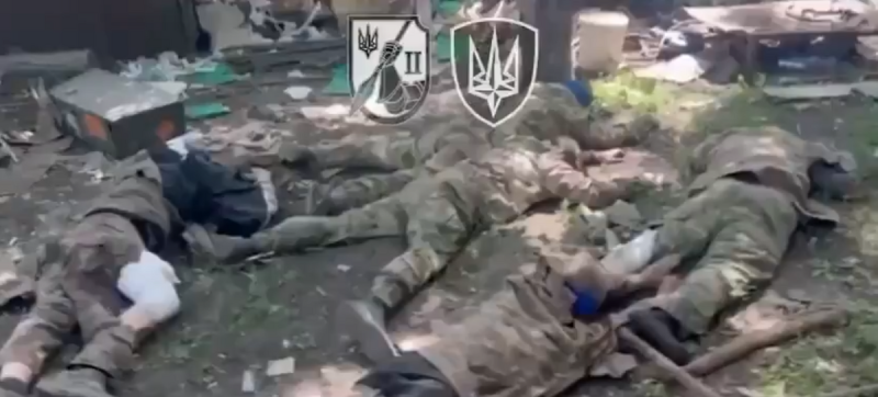 烏軍第 4 旅成功擄獲 5 名俄軍。   圖：翻攝自 Ukrainian Front X（前推特）帳號