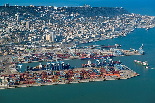 以色列最大港口海法。   圖 : 翻攝自en.sd-port.com
