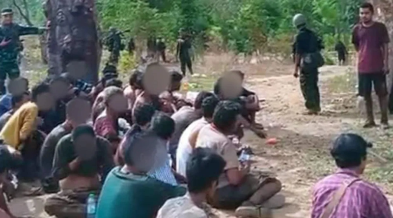 克倫邦緬泰邊境高加力鎮轄區內的軍方部隊頗其穆營地在5月19日被克倫民族解放軍（KNLA）及人民防衛軍（PDF）聯軍攻占。   圖 : 翻攝自騰訊網