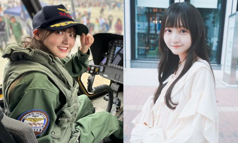 一名日本正妹司令官的照片在臉書、X等社群平台上甚至中國微博爆紅，其實是日本藝人兼模特兒小杉怜子。   圖:翻攝自IG