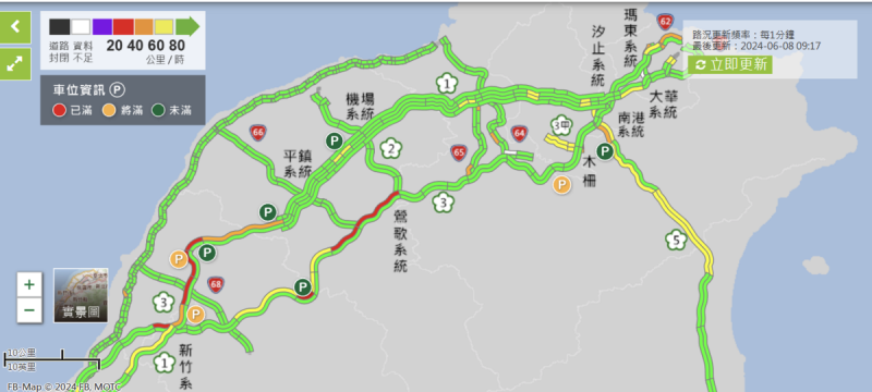 高公局建議，西部國道南向用路人儘量於12時後出發；國5南向用路人儘量於17時後出發，節省寶貴時間。   圖片來源/高公局