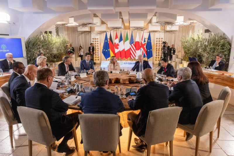 來自美國、德國、日本、法國、英國、加拿大和義大利等G7國家的領袖聯合聲明。   圖：取自G7 X（前推特）