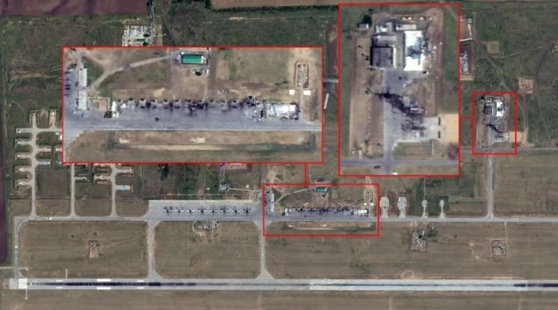 14 日晚間，位於羅斯托夫地區的莫羅佐夫斯克空軍基地遭到至少 70 架無人機的襲擊。   圖 : 翻攝自騰訊網