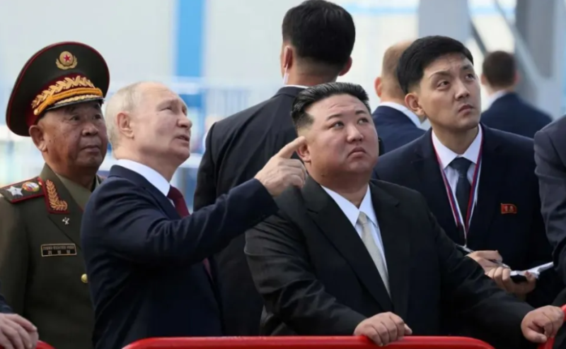 俄羅斯總統普丁拜訪北韓。   圖：翻攝自牛彈琴