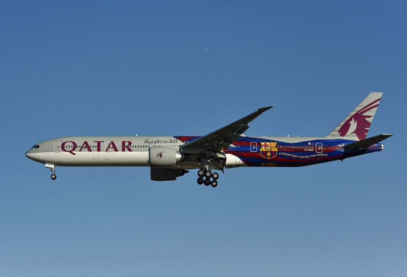 全球最佳航空公司排行中，卡達航空榮獲第一。   圖：翻攝自維基百科