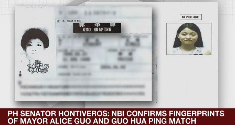 菲律賓小城班班市出現疑似間諜醜聞，現任市長愛麗絲郭（右圖）的指紋，竟然與中國女子郭華萍的指紋相符，震驚國內外。   圖：翻攝自YouTube/ ANC 24/7