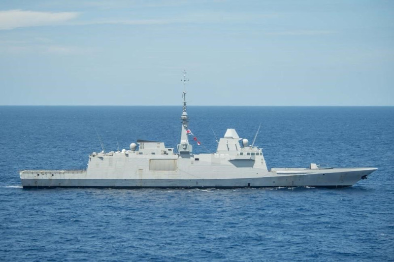  日本派遣羽黑號護衛艦參與2024年環太平洋軍演。 圖：取自法國參謀長Ｘ 