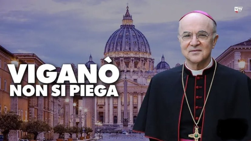 維加諾總主教表示自己不會屈服於他所不承認的教宗方濟各   圖：翻攝自維加諾總主教的Ｘ
