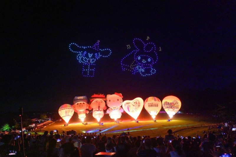 熱氣球光雕。   圖：台東縣政府交通及觀光發展處／提供