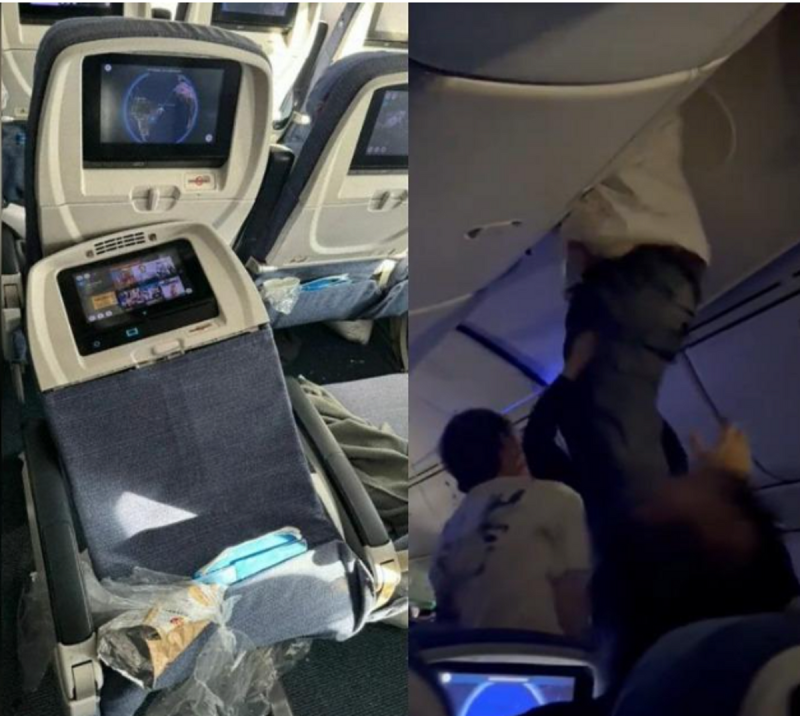 近期一架從西班牙馬德里飛往烏拉圭蒙特維多的波因 787-9 型廣體客機，在飛行途中因突然遭遇強力亂流。   圖：翻攝自 Alice958 X（前推特）帳號。