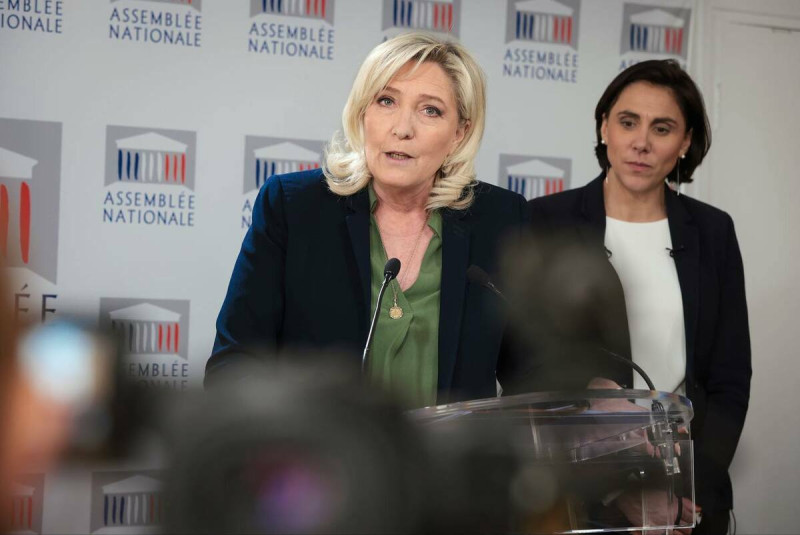  雷朋所領導的極右翼政黨國民聯盟在大選中處在領先位置。 圖：取自 Marine Le Pen 臉書 