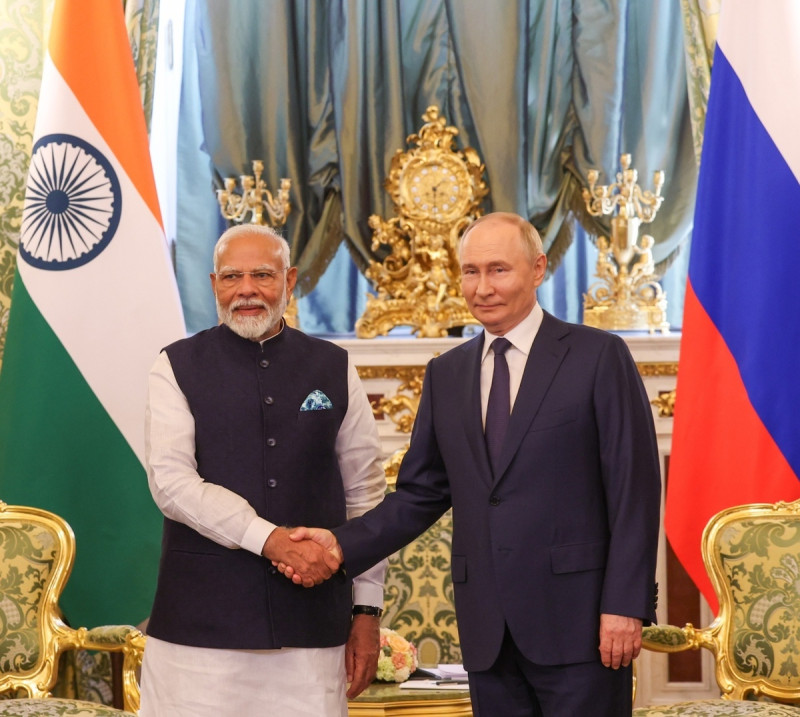 圖:印度總理莫迪與俄羅斯總統普丁   https://twitter.com/narendramodi/status/1810650724239380492/photo/1