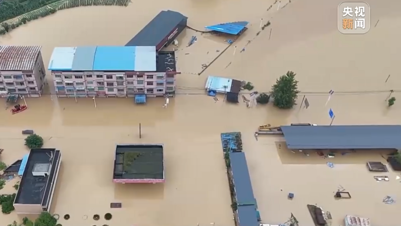 重慶長壽區也同樣深受水災禍害。   圖：翻攝自新京報我們視頻