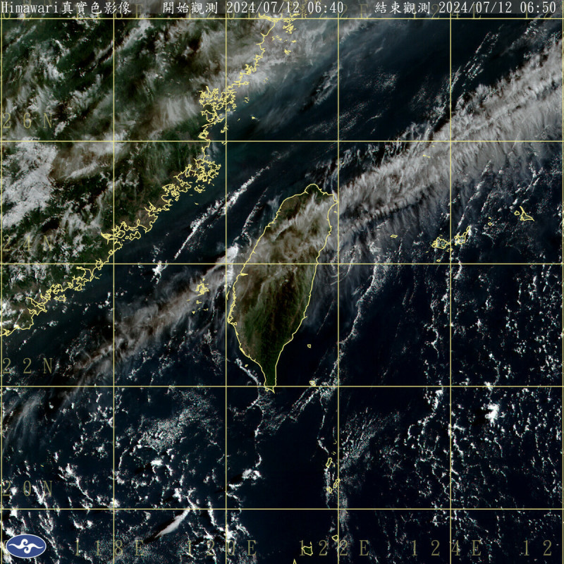 中央氣象局前局長鄭明典今天一早在臉書表示，天空出現卷雲，或許午後對流會弱一點。   圖：中央氣象署／提供