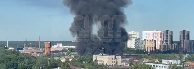 莫斯科郊區工廠被燒毀。   圖:翻攝自  igorsushko X
