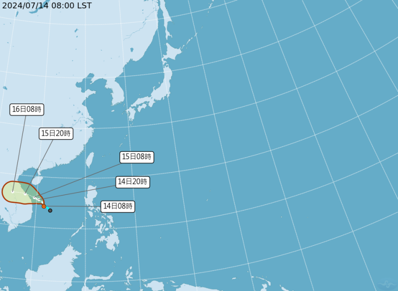 雖然截至7月初西太平洋僅生成兩個颱風，不過熱帶性低氣壓TD03已生成。   圖：翻攝自中央氣象署官網