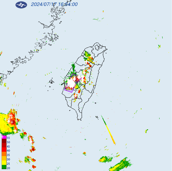 中央氣象署於今(17)日發布大雷雨即時消息，「嘉義市、嘉義縣」大雷雨持續時間至18時30分止。   圖：翻攝自中央氣象署官網