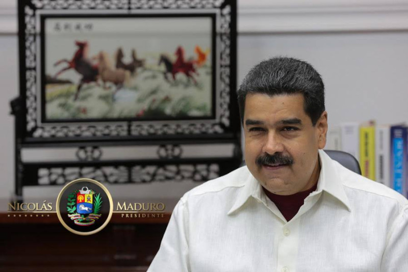 委內瑞拉總統馬杜洛上任以來，政治敗壞，民心盡失，卻仍執意修憲，企圖擴權。   圖：翻攝馬杜洛臉書