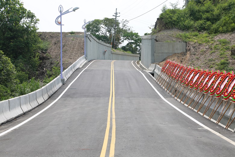 楠西區南186線危險路段改善工程完成。   圖：台南市政府提供