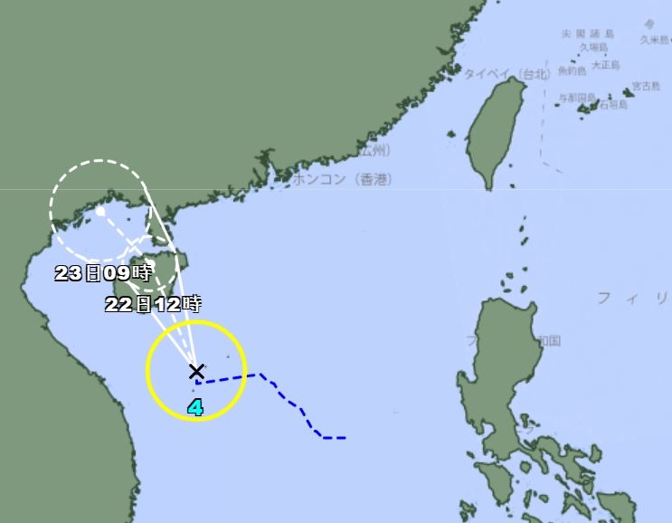 日本氣象廳今日公告「巴比侖」颱風生成。   圖：翻攝自日本氣象廳