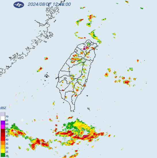 大雷雨即時消息。   圖：翻攝自中央氣象署官網