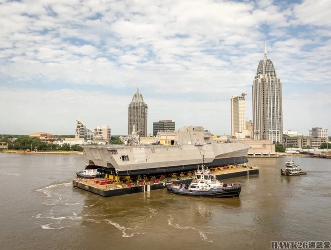  奧斯塔美國公司 （ Austal USA ）在當地時間 5 日下水了「皮埃爾（ Pierre ）」號瀕海戰鬥艦（ LCS-38 ）。 圖 : 翻攝自講武堂hawk26 