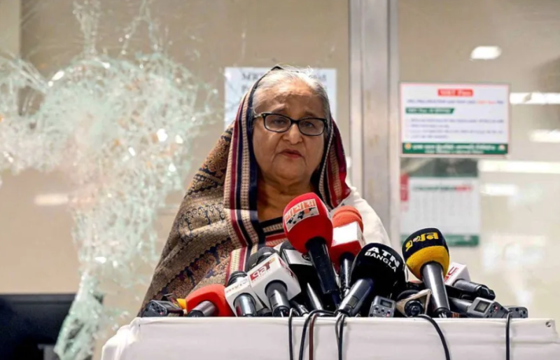 孟加拉國前總理哈希納（Sheikh Hasina）。   圖:翻攝自 騰訊網