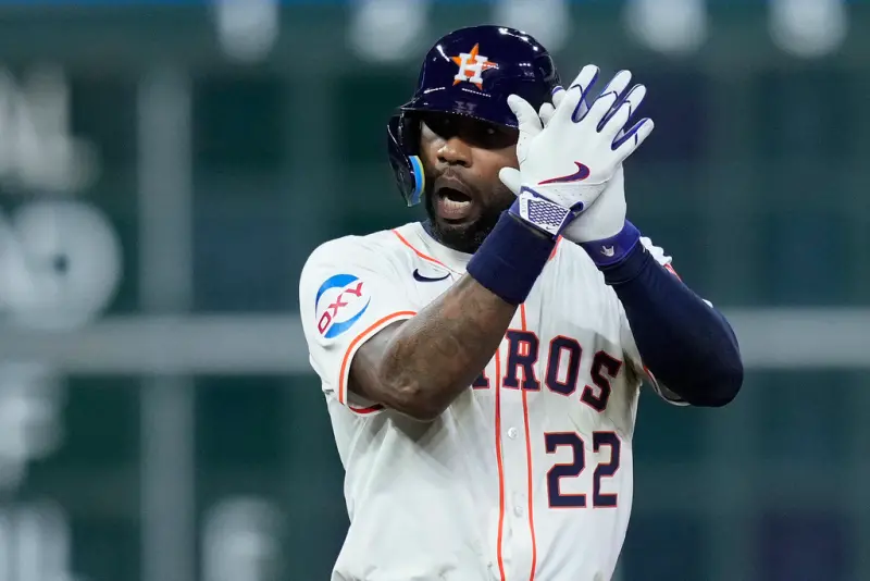 ▲35歲老將Jason Heyward近日因道奇陣中工具人Chris Taylor傷癒歸隊，遭到球團指定讓渡（DFA），成為自由球員，而他也很快就找到下家，轉戰休士頓太空人，轉隊後的首場比賽Heyward也馬上就有好表現。（圖／美聯社／達志影像）   