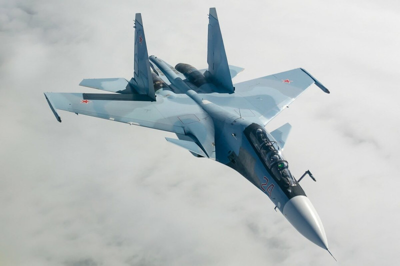 俄軍 1 架 Su-30SM 最近被烏軍擊墜。   圖：翻攝自Inty熱點新聞 X 帳號