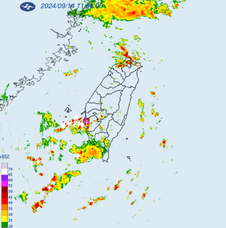 氣象署針對「嘉義縣、台南市」發布大雷雨即時訊息，持續時間至12時30分止。   圖：翻攝自中央氣象署官網