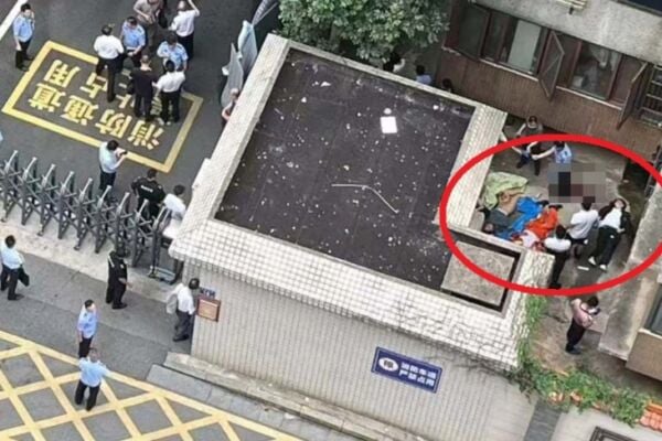 湖南省財政廳長劉文杰和黨組書記墜樓身亡，現場還有另外 2 名男子墜樓，同樣的當場死亡   圖片來源 : X  @ Renminbao1