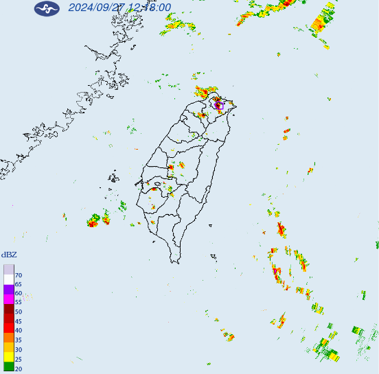 氣象署也針對「基隆市、台北市、新北市」發布大雷雨即時訊息，持續時間至13時30分止。   圖：翻攝自中央氣象署官網