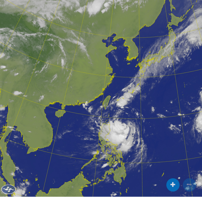 中央氣象署預估明天就會轉為中度颱風。後續不排除明天上午發布海上颱風警報，提醒民眾下週須特別留意颱風狀況。   圖：翻攝自中央氣象署官網