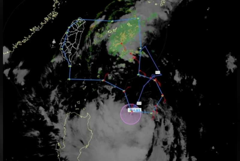 飛機追風觀測可協助進行颱風暴風半徑與強度預測。   圖：中央氣象署／提供