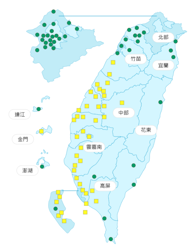 環境部發布各地空氣品質概況。   圖：環境部提供