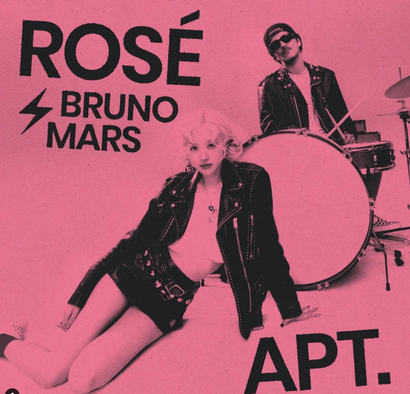 Rosé日前與火星人布魯諾（Bruno Mars）推出合作歌曲〈APT.〉。   圖：攝自IG/@roses_are_rosie