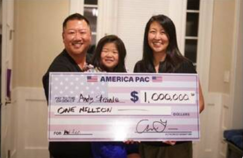 馬斯克的選前America PAC每天百萬美元抽獎活動，已被美國司法部去信警告可能違法。   圖 : 翻攝自瑪斯克X