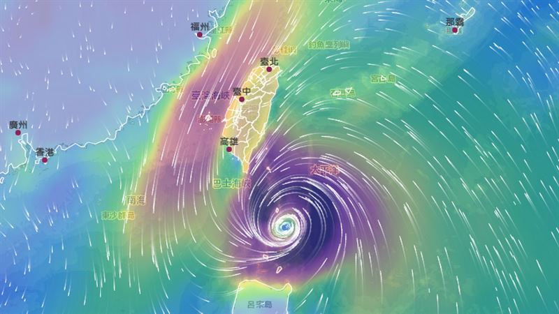 康芮颱風路徑大幅西修，與凱米、山陀兒類似。   圖：氣象署提供