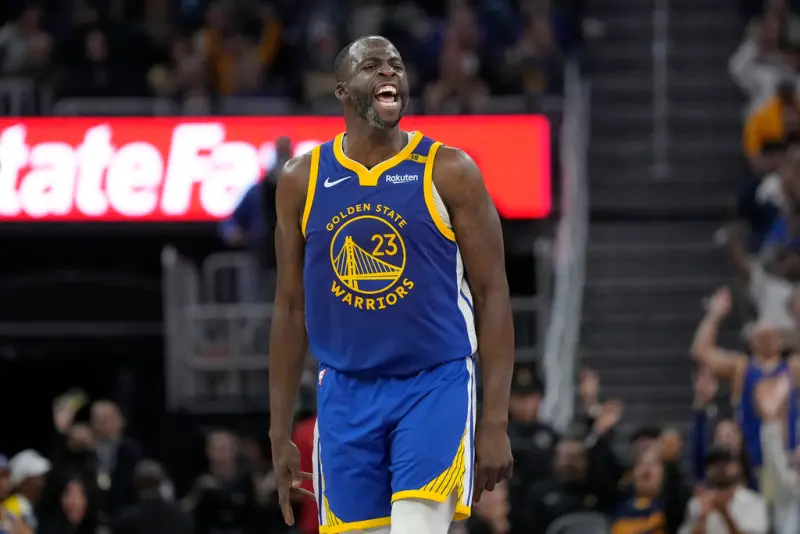 ▲NBA金州勇士當家前鋒「嘴綠」Draymond Green，近期多次在個人的Podcast節目上批評雷霆隊，他表示雷霆球員賽後一起接受採訪，這樣的行為缺乏嚴肅感。（圖／美聯社／達志影像）   