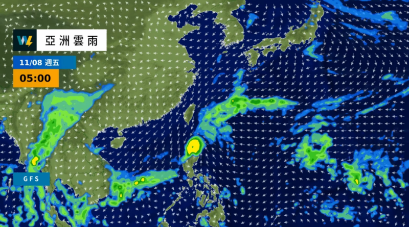 最新生成的銀杏颱風走向，將成為東北部周末降雨機率的關鍵因素。   圖：翻攝自天氣風險WeatherRisk臉書