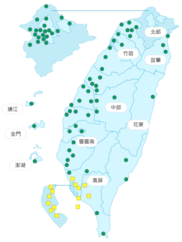 環境部發布各地空氣品質概況。   圖：環境部提供